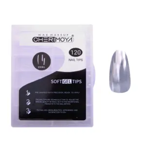 Tips Para Soft Gel Oval Cristal 120pcs Cherimoya