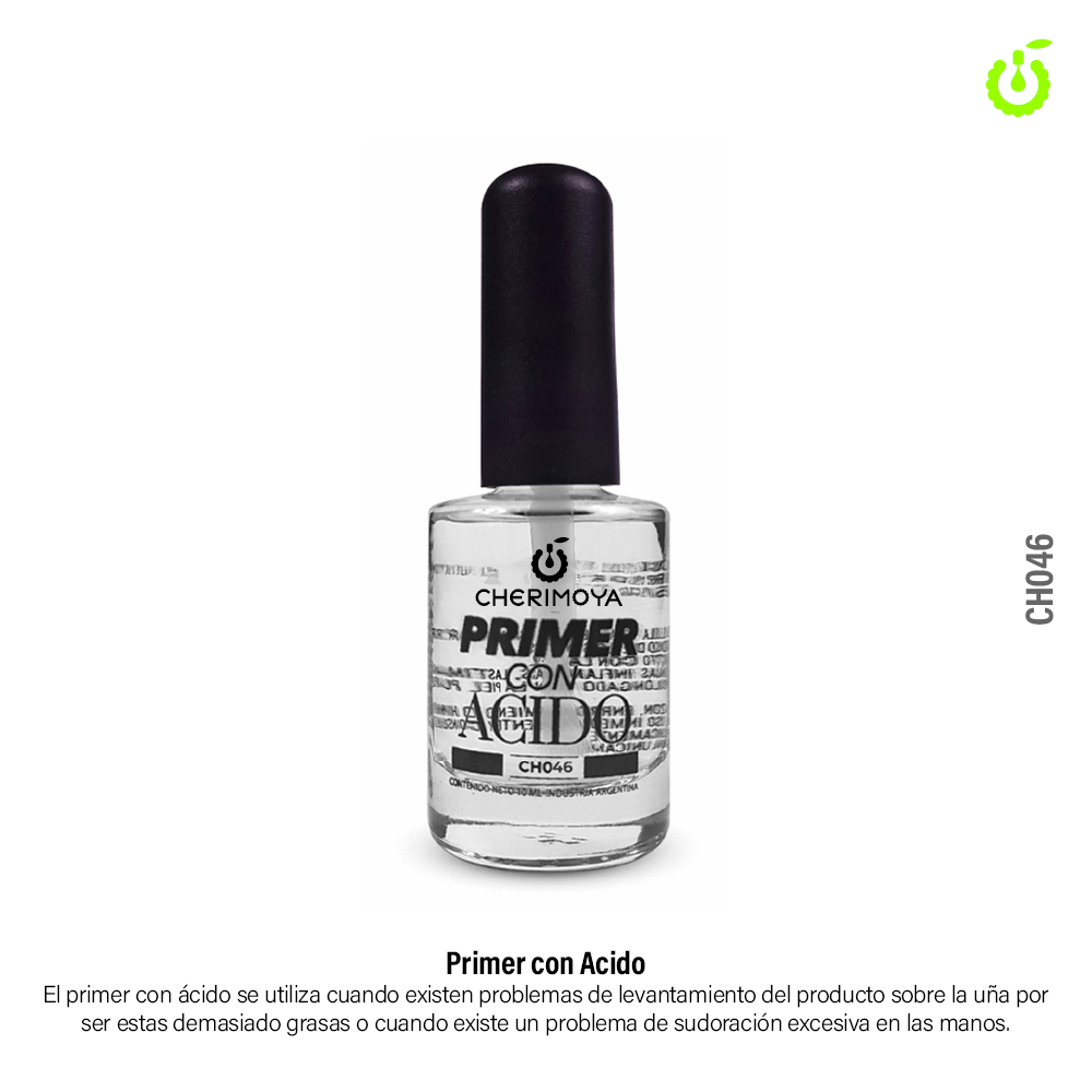 Primer Con Ácido X 10 Ml Cherimoya Uñas Esculpidas Manicuria