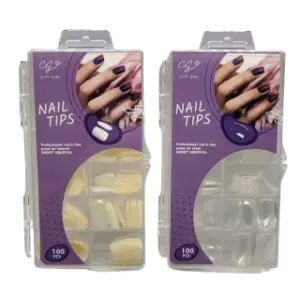 TIP CORTO CUADRADO CITY GIRL 100PCS JP-1021