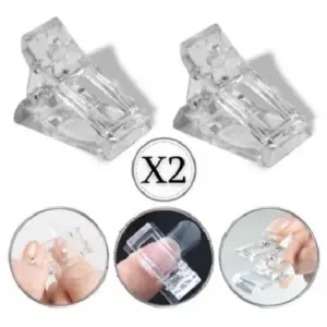 2 Broches Sujeta Capsulas Dual System Uñas Esculpidas Con Dual