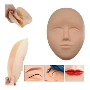 Cara Ovalada De Silicona Para Práctica De Extensiones Pestañas Maquillaje