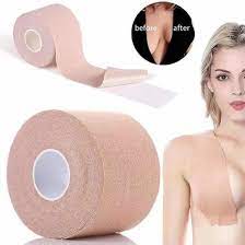 Cinta Levanta Busto Adhesiva 5 Mts Largo Corpiño Color Beige - Imagen 4