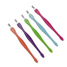 5 Corta Cuticulas Dual Mango De Acrilico 11 Cm Pata De Cabra