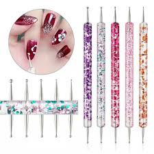 Dotting Glitter Kit De 5 Punzones Dobles Decoración De Uñas