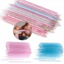 100 Palitos De Plastico Repujador Doble Para Manicuria Brillantes