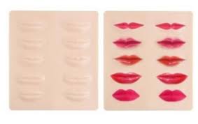 Piel Sintética en Relieve Boca Labios Práctica Microblading