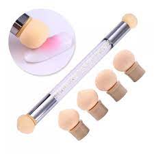 Pincel Esponja Degrade Con 6 Esponjas Puntas Manicura