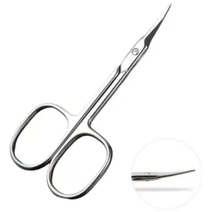 10 Tijeras Corta Cuticula Y Cejas De 9 Cm Punta Curvada