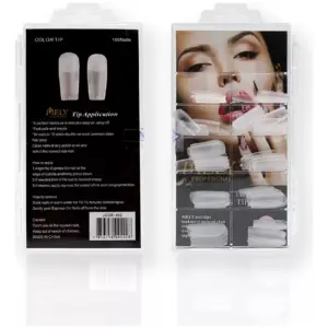 Tips Uñas Postizas Gel Press On Transparente Matte Cuadrada X 100 MELY