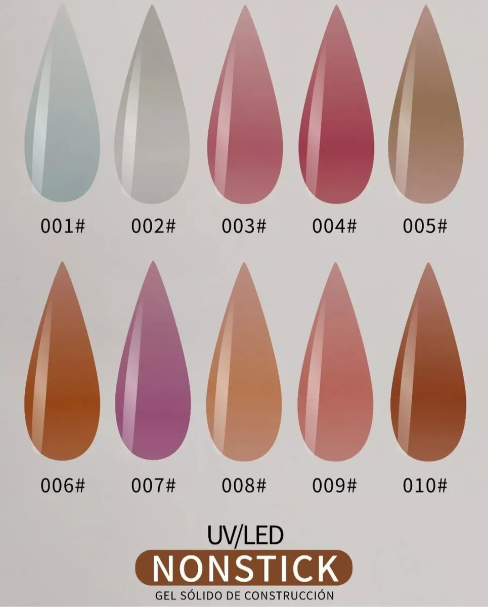 Gel De Construcción Solidos Nonstick x 28gr. Cherimoya Nuevos Colores - Imagen 2