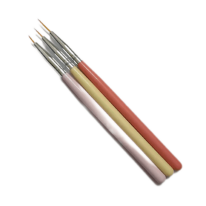 Set De 3 Pinceles Liner ZMA Punta Fina Decoración Uñas Calidad